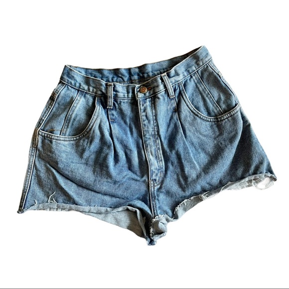 Vintage Pants - Vintage 90s High Waisted Cut Off DIY Jean Shorts